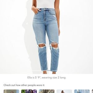 American Eagle Mom Holy Jeans Size 8 Regular